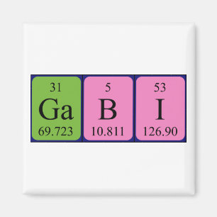 Gabi periodic table name magnet