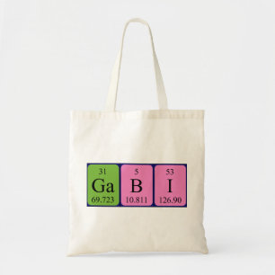 Gabi periodic table name tote bag