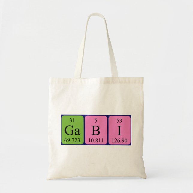 Gabi periodic table name tote bag (Front)
