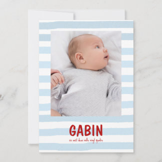 Gabin Announcement Card