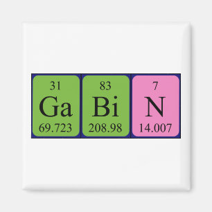 Gabin periodic table name magnet