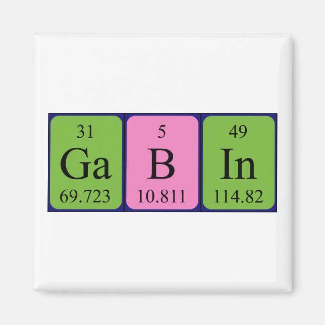 Gabin periodic table name magnet (Front)
