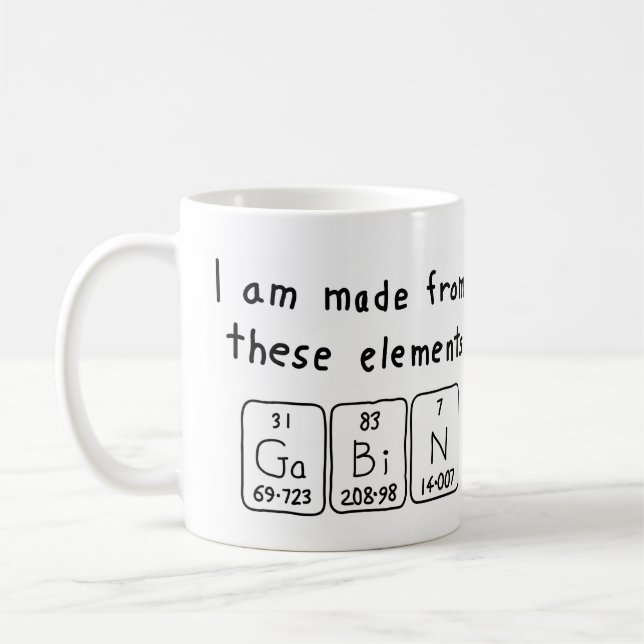 Gabin periodic table name mug (Left)
