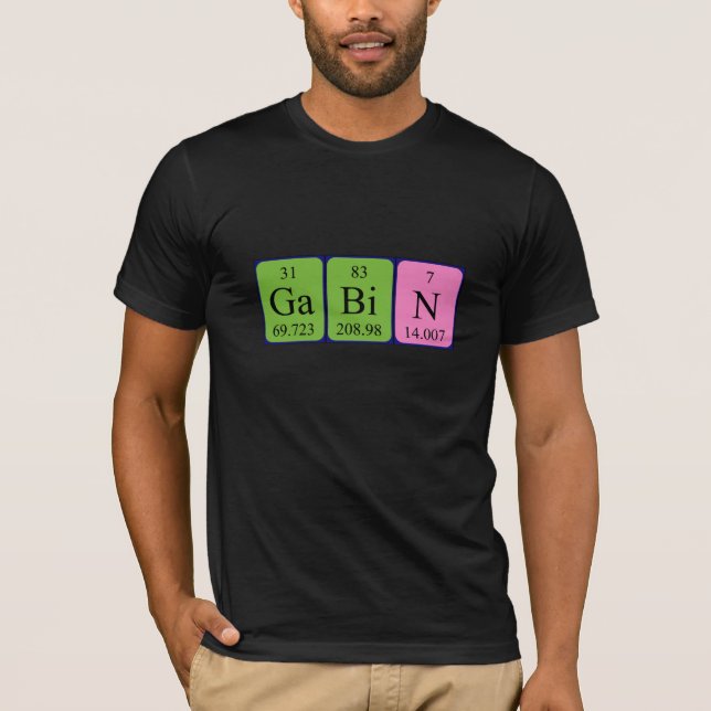 Gabin periodic table name shirt (Front)