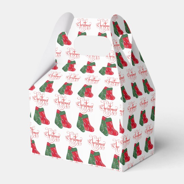 Gable Favour Box Christmas (Front Side)