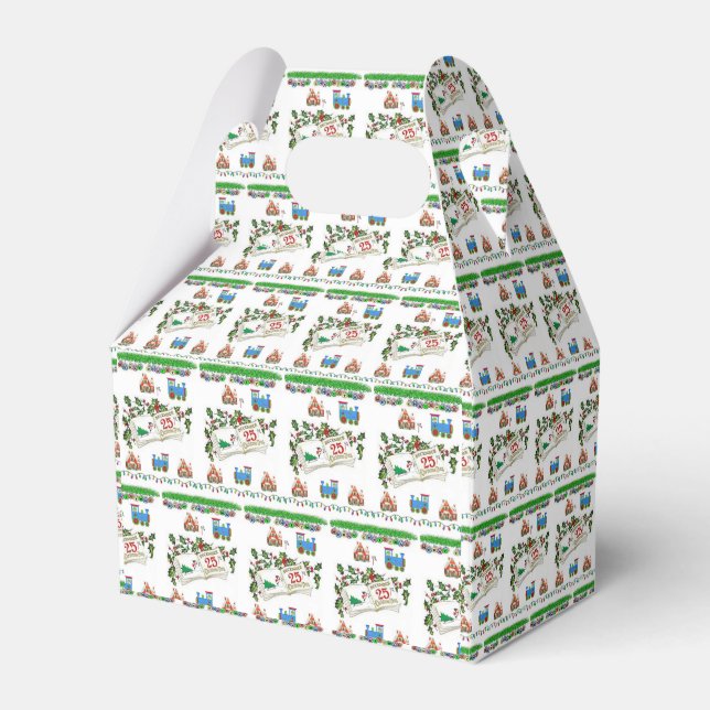 Gable Favour Box Christmas (Front Side)