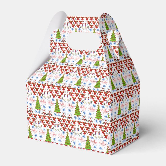 Gable Favour Box Christmas (Front Side)