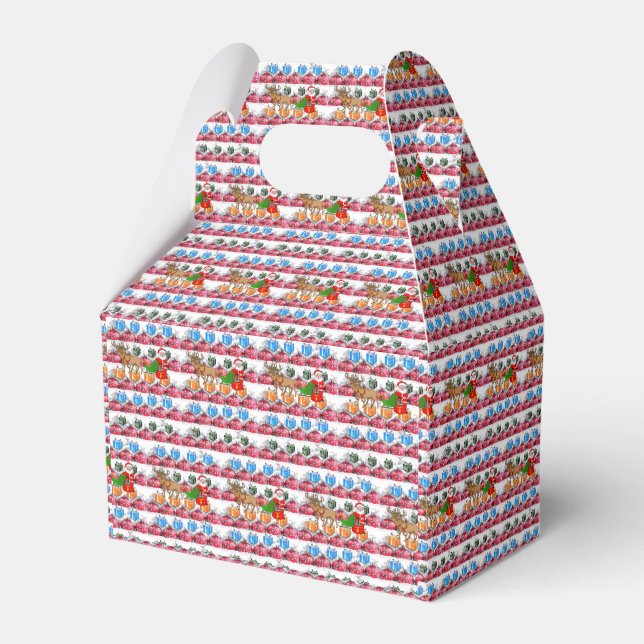 Gable Favour Box Christmas (Front Side)