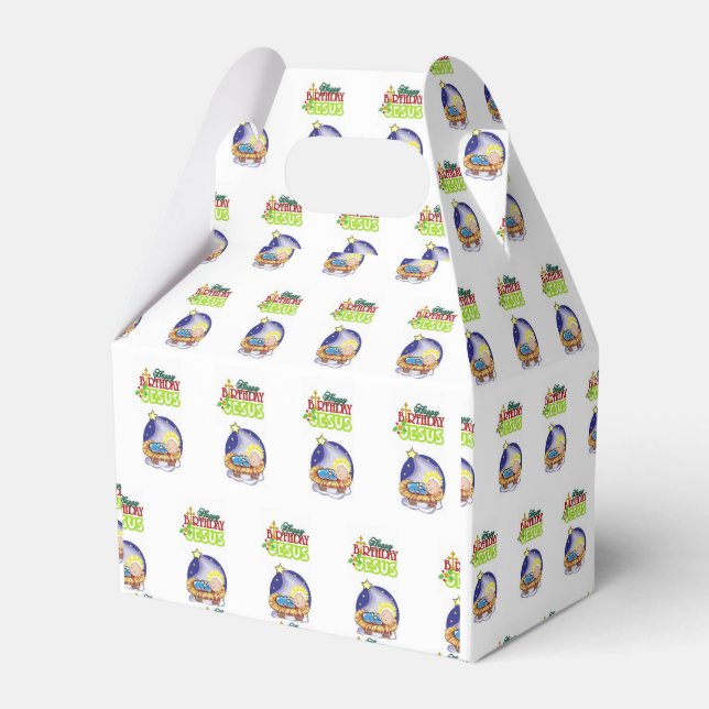 Gable Favour Box Christmas (Front Side)