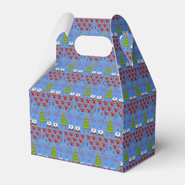 Gable Favour Box Christmas (Front Side)