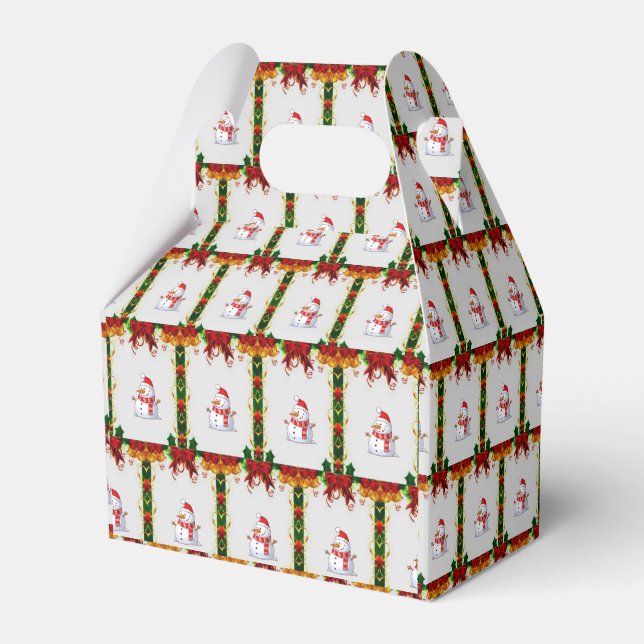 Gable Favour Box Snowman (Front Side)