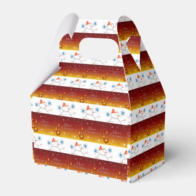 Gable Favour Box Snowman (Front Side)