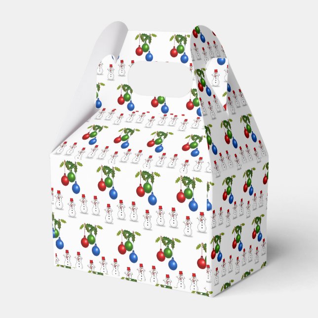 Gable Favour Box Snowman (Front Side)