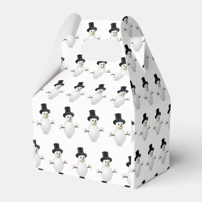 Gable Favour Box Snowman (Front Side)