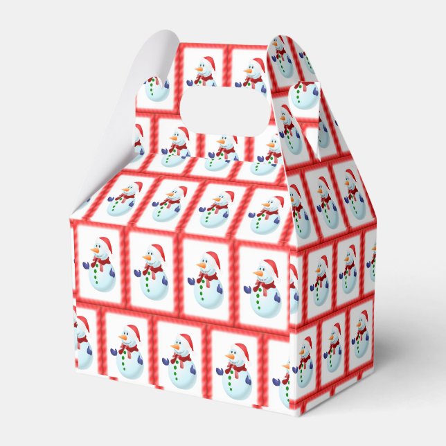 Gable Favour Box Snowman (Front Side)