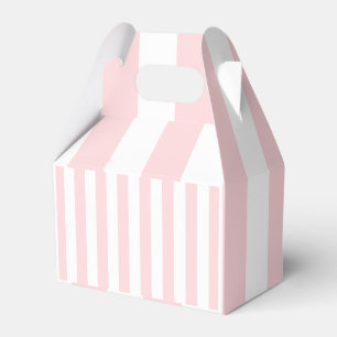 Gable Favour Box Stripe Pink and White