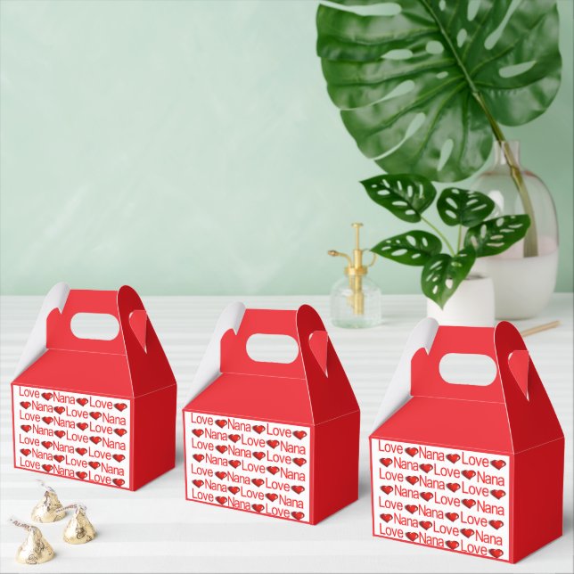 Gable Favour Box Valentine's Day Love NanaRed Hear (Multiple)