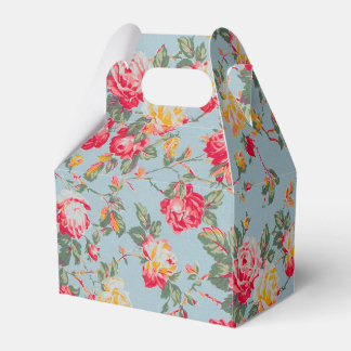 Gabled Vintage Floral Party Favour Gift Box