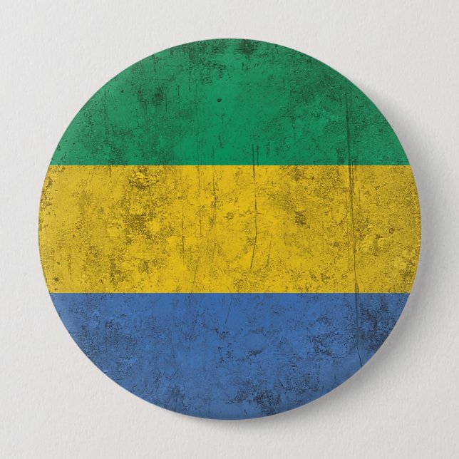 Gabon 10 Cm Round Badge (Front)