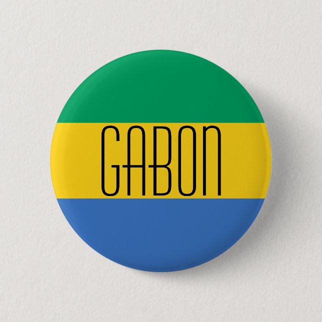 gabon 6 cm round badge (Front)