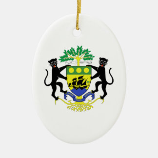 Gabon Coat of Arms Ceramic Tree Decoration