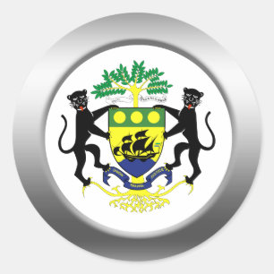 Gabon Coat of Arms Classic Round Sticker