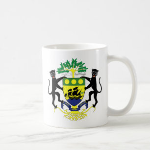 Gabon coat of arms coffee mug