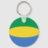 Gabon Fisheye Flag Keychain