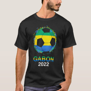 Gabon Flag 2022 Supporter Gabonese Soccer Team Gab T-Shirt