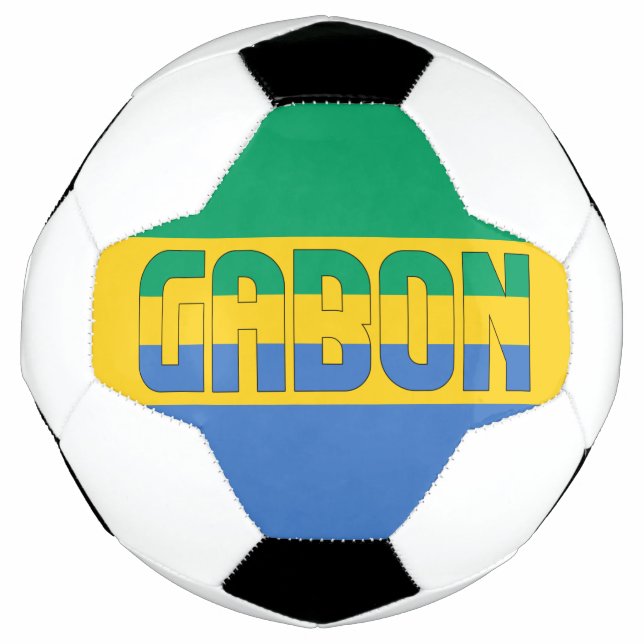 Gabon Flag Adorable Patriotic Soccer Ball (Front)