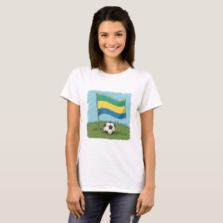 Gabon flag and soccer ball T-Shirt