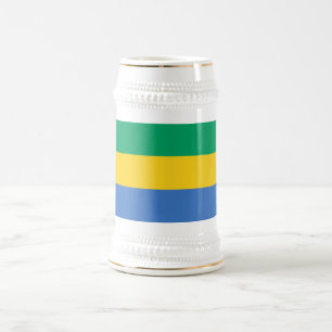 Gabon Flag Beer Stein