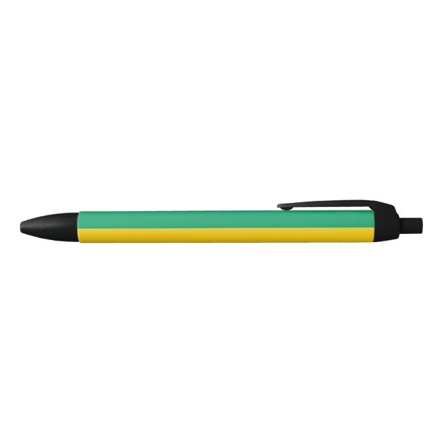 Gabon Flag Black Ink Pen (Top)