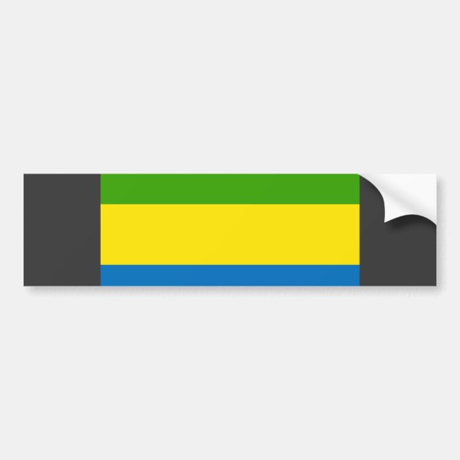 Gabon Flag Bumper Sticker (Front)