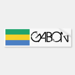Gabon Flag Bumper Sticker