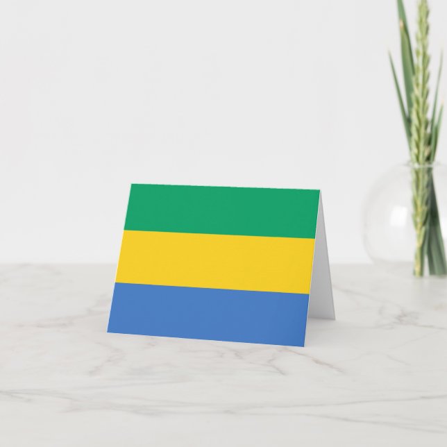 Gabon Flag Card (Front)