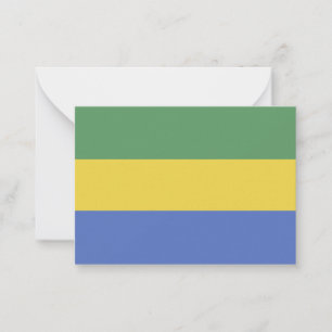 Gabon flag card