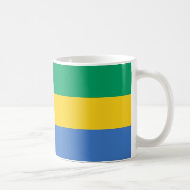 Gabon Flag Ceramic Mug (Right)