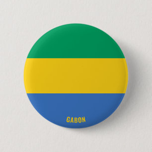 Gabon Flag Charming Patriotic 6 Cm Round Badge