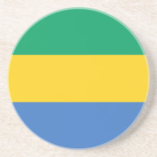 Gabon Flag Coaster