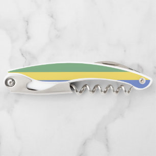 Gabon flag corkscrew