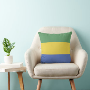 Gabon flag cushion