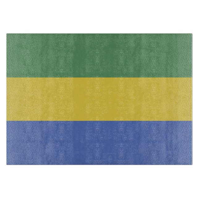 Gabon flag cutting board (Front)