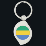 Gabon Flag Key Ring<br><div class="desc">Patriotic flag of Gabon.</div>