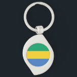 Gabon Flag Key Ring<br><div class="desc">Patriotic flag of Gabon.</div>
