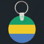 Gabon Flag Key Ring<br><div class="desc">Patriotic flag of Gabon.</div>