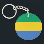 Gabon Flag Key Ring<br><div class="desc">Patriotic flag of Gabon.</div>