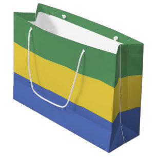 Gabon flag large gift bag