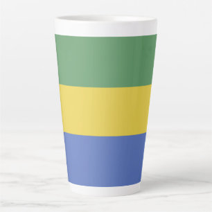 Gabon flag latte mug