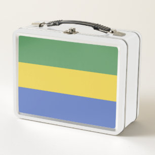 Gabon flag metal lunch box